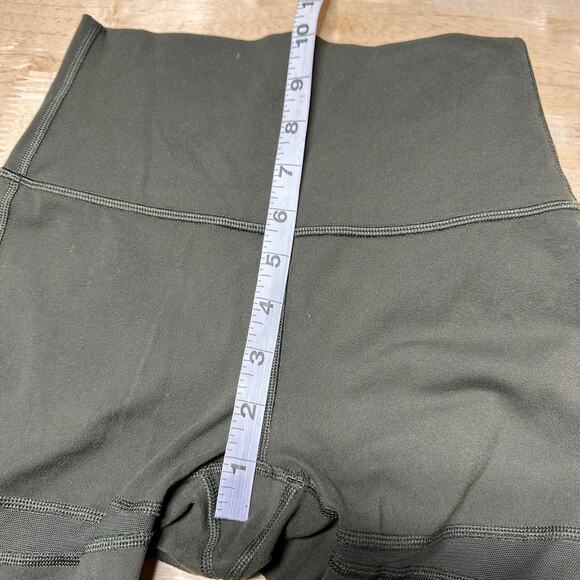 Lululemon Wunder Under Pant (Hi-Rise) Tech Mesh 28" Olive Women's Size 4 EUC - Picture 7 of 8